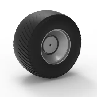 Rear wheel from Pulling tractor 4 Scale 1:25 - Model thumbnail 8