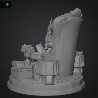Royal Dragon Queen STL File for 3D Print - Model thumbnail 9