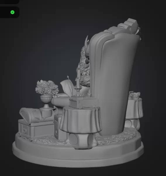 Royal Dragon Queen STL File for 3D Print - Model preview 9