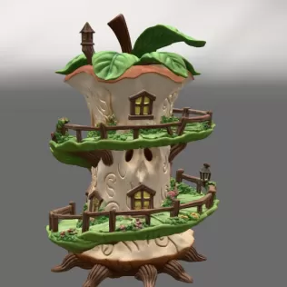Enchanted Apple Core House STL File for 3D Printing - Model thumbnail 5