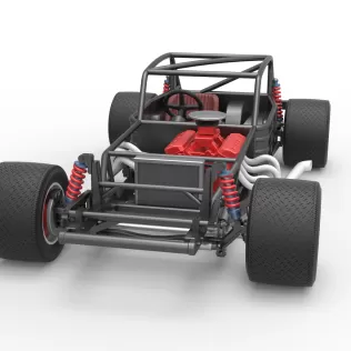 Vintage Asphalt Modified stock car Base V5 Scale 1:25 - Model thumbnail 5