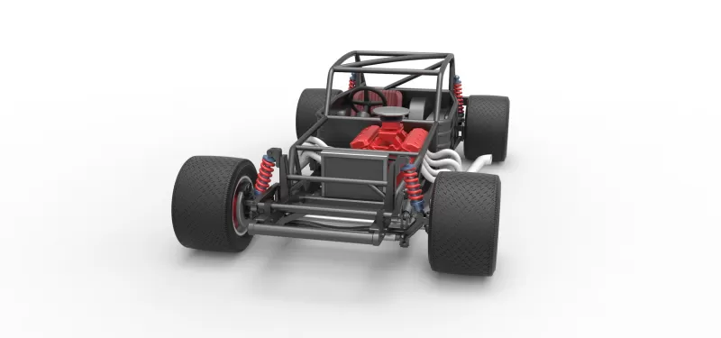 Vintage Asphalt Modified stock car Base V5 Scale 1:25 - Model preview 5