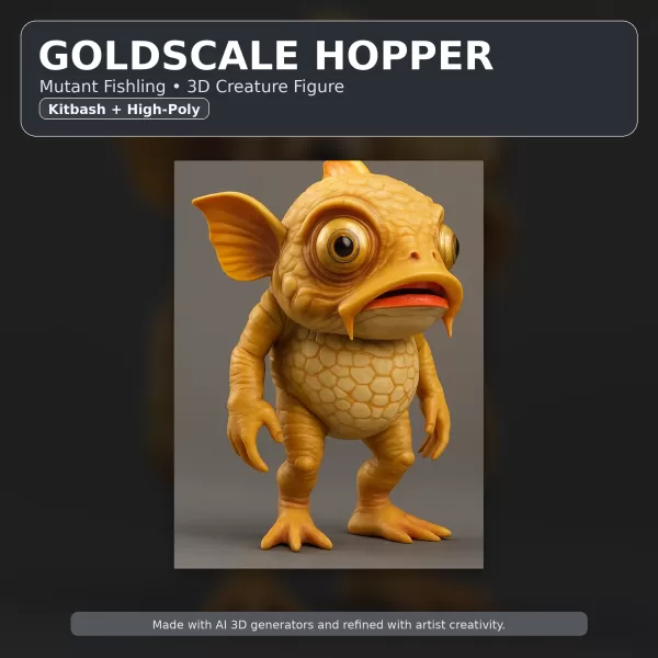 Oddball Creature Set – Fantasy Weirdlings Kitbash High-Poly 3D - Model preview 6