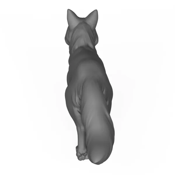 3D Printable Fox Running Pose - Model preview 4