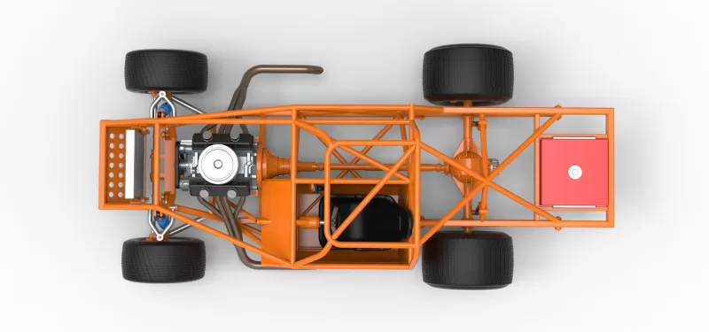 Vintage Dirt late model Race car Base Version 4 Scale 1:25 - Model preview 10