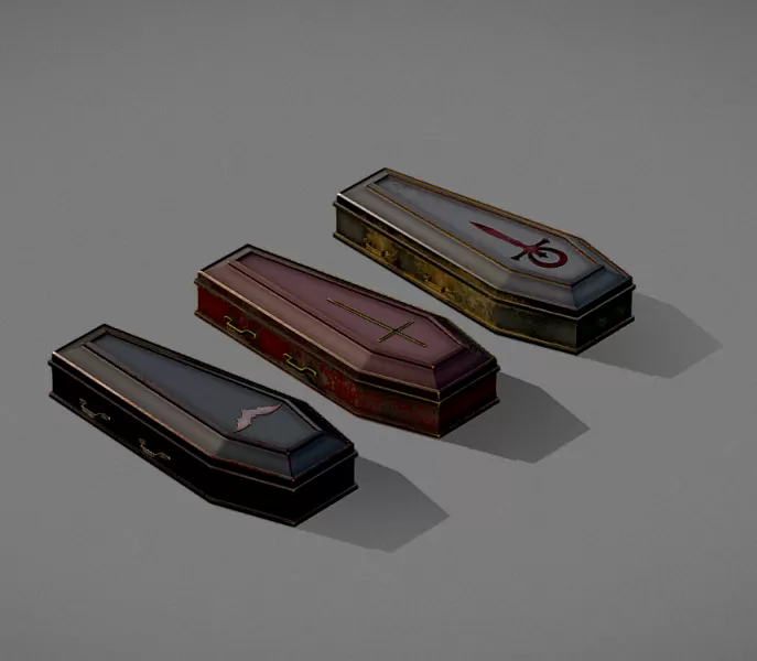 Halloween Coffin Decoration - Model preview 3