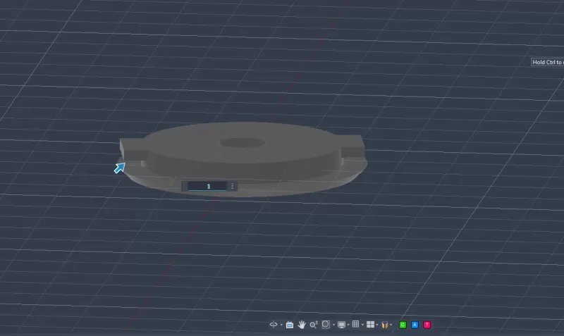 BMW E36 headlight washer cap - Model preview 3