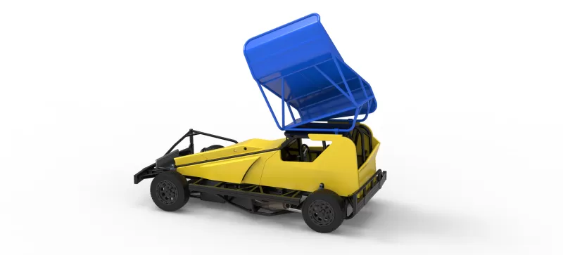 BriSCA Formula 1 Stock Car for Dirt Version 2 Scale 1:25 - Model preview 12