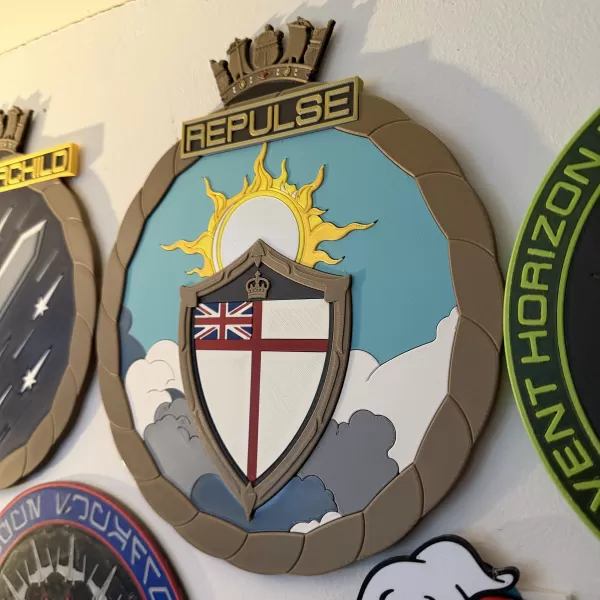 HMS Repulse BCV01 Ship's Badge Wall Plaque - Model preview 11