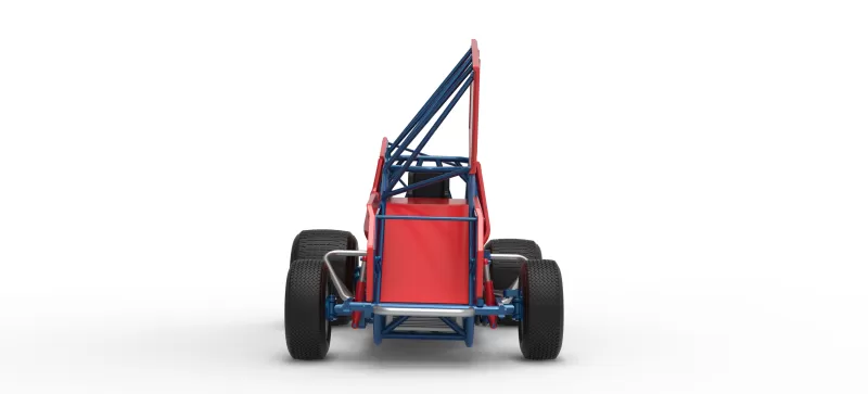 Winged Sprint car Version 2 Scale 1:25 - Model preview 7