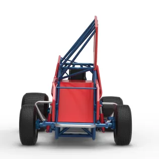 Winged Sprint car Version 2 Scale 1:25 - Model thumbnail 7