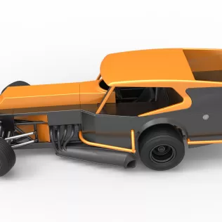 Vintage Dirt Modified stock car Version 5 while turning 1:25 - Model thumbnail 10