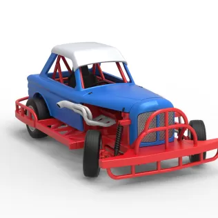 New Zealand Vintage Stock car while turning Scale 1:25 - Model thumbnail 26