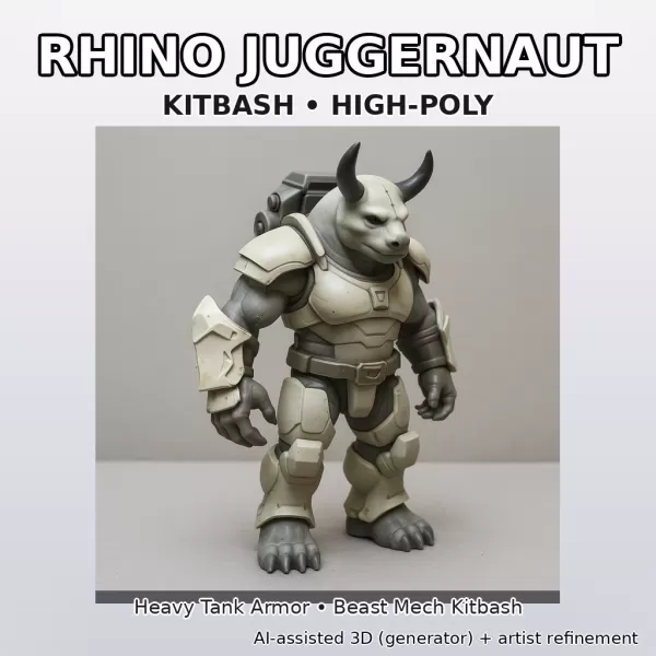 Cinematic Creature + Mech Kitbash Pack (High-Poly 3D Models) - Model preview 20