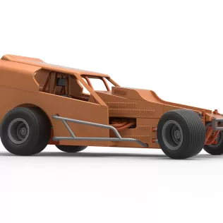 Vintage Dirt Modified stock car Version 3 while turning 1:25 - Model thumbnail 25