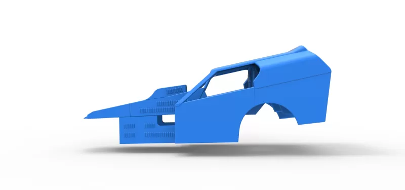 Shell of Vintage Dirt Modified stock car Version 3 Scale 1:25 - Model preview 6