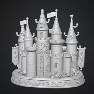 Princess Castle Organizer STL File for 3D Print - Model thumbnail 16