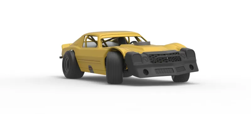 Vintage Dirt late model Race car V2 while turning Scale 1:25 - Model preview 27