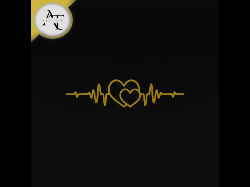 Heartbeat Symbol - 2D Art - Model preview 1