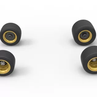 Wheel set of Vintage Asphalt Supermodified stock car 1:25 - Model thumbnail 5
