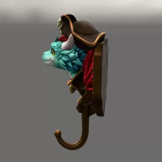 Pirate Dragon Key Holder STL File for 3D Print - Model thumbnail 5