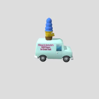 simpson ice cream truck - Model thumbnail 2