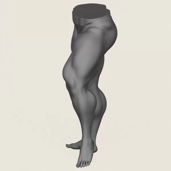 Muscular Man Leg Pose 05 - Model preview 4