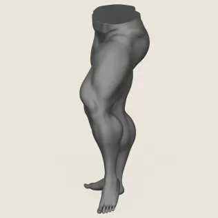 Muscular Man Leg Pose 05 - Model thumbnail 4