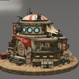 🚀 Desert Outpost Cantina STL File for 3D Print - Model thumbnail 8