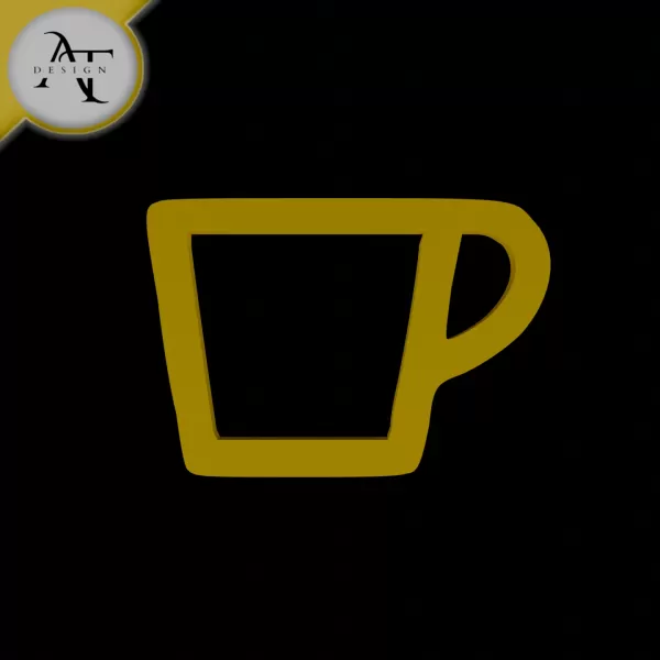 Simple Coffee Cup Symbol - 2D Art - Model preview 1