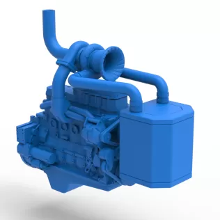 Engine of Pro Stock Pulling Tractor Scale 1:25 - Model thumbnail 15
