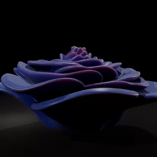 Rose Candle 3D Printable Model - Model thumbnail 4