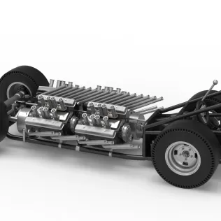 Vintage AWD Dragster Base Version 2 Scale 1:25 - Model thumbnail 12