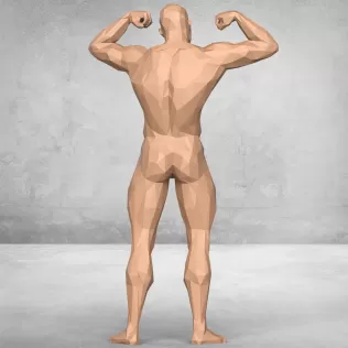 Muscular Man Statue - Model thumbnail 2