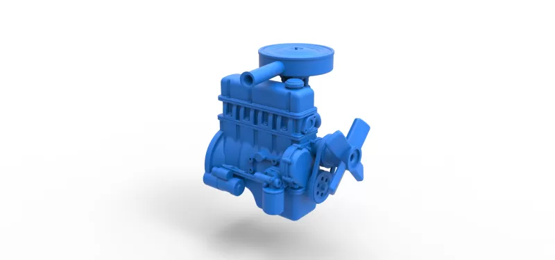 Engine of New Zealand Ministock car Scale 1:25 - Model preview 16
