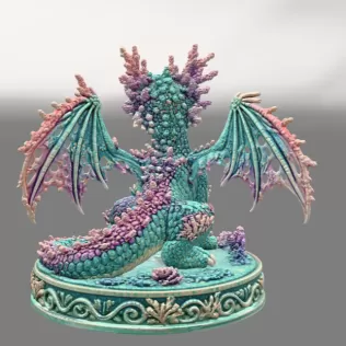 Coral Reef Baby Dragon STL for 3D Print - Model thumbnail 5