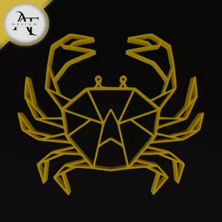 Crab - Geometric - 2D Wall Art Decor