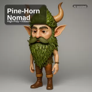 Forest Folk Collection – 10 High-Poly Kitbash Characters - Model thumbnail 12