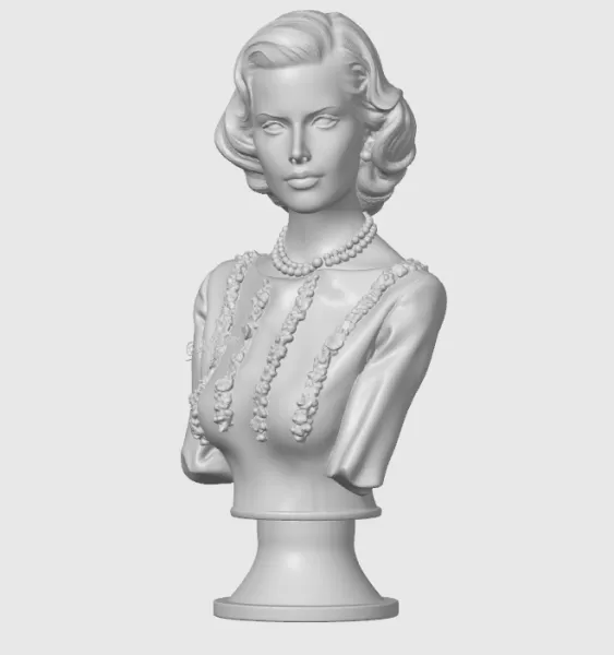 Grace Kelly 3D Bust - Model preview 3