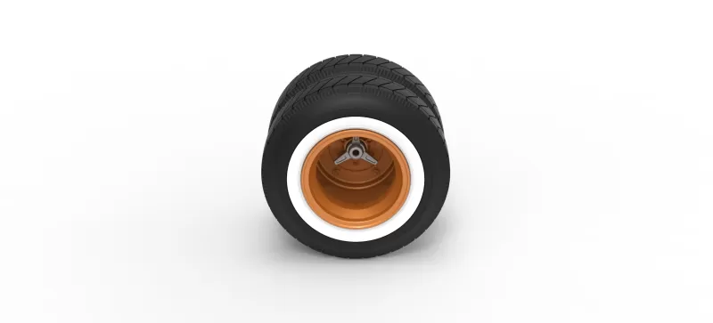 Wheel of Vintage Dirt race car V8 Scale 1:25 - Model preview 6