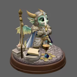 Holy Knight Dragon STL File for 3D print - Model thumbnail 8