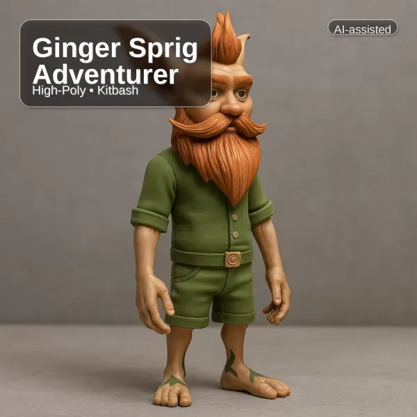 Forest Folk Collection – 10 High-Poly Kitbash Characters - Model preview 16