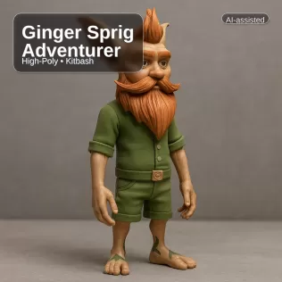 Forest Folk Collection – 10 High-Poly Kitbash Characters - Model thumbnail 16