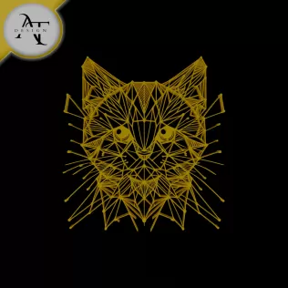 Cat - Geometric - 2D Wall Art Decor