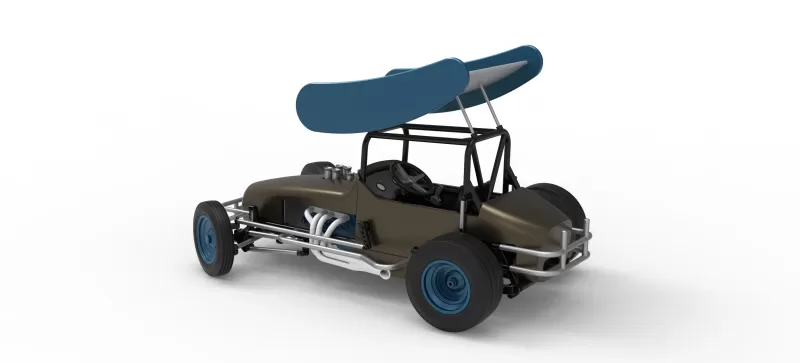 Vintage Winged Supermodified for Dirt while turning V2 1:25 - Model preview 12