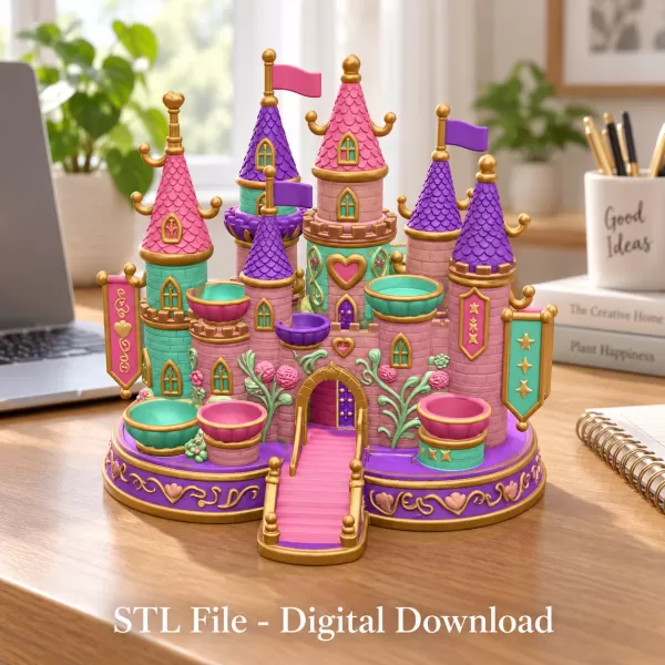 Princess Castle Organizer STL File for 3D Print - Model preview 5