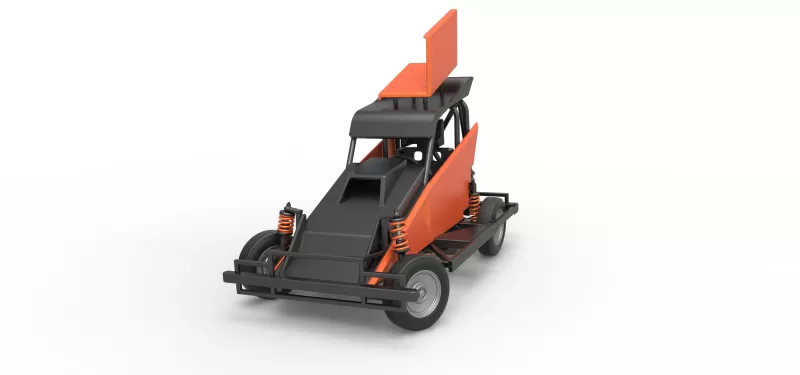 New Zealand Ministock car while turning Version 2 Scale 1 to 25 - Model preview 5