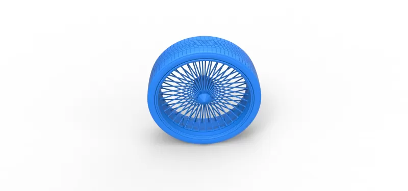 30 inch Wire wheel of Donk car Scale 1:25 - Model preview 14