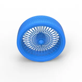 30 inch Wire wheel of Donk car Scale 1:25 - Model thumbnail 14