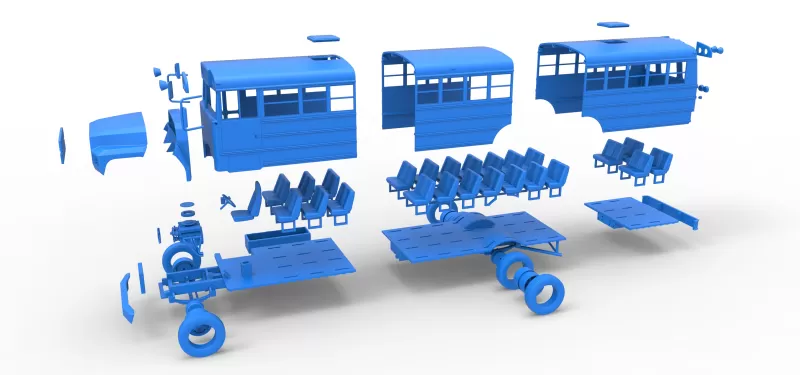 School bus for Figure 8 racing Version 2 Scale 1:25 - Model preview 23